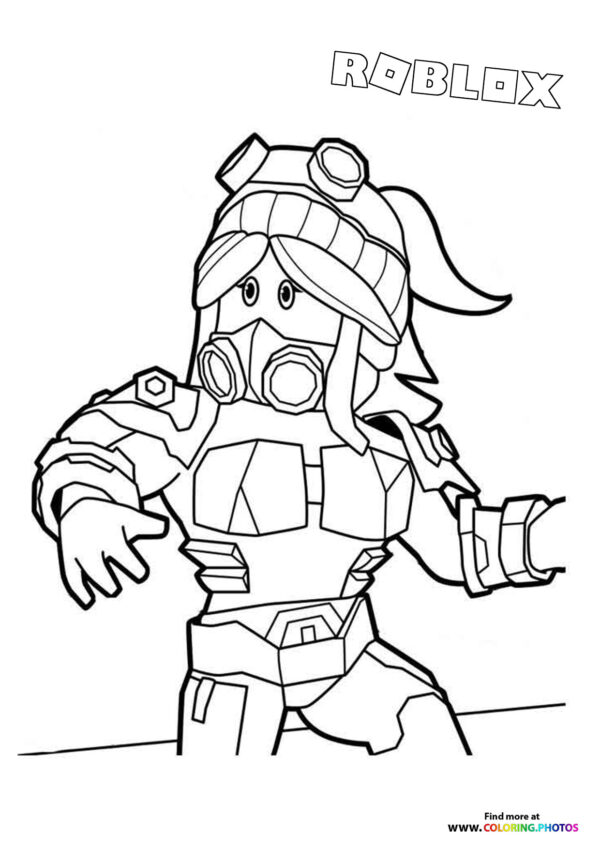Girl character coloring page