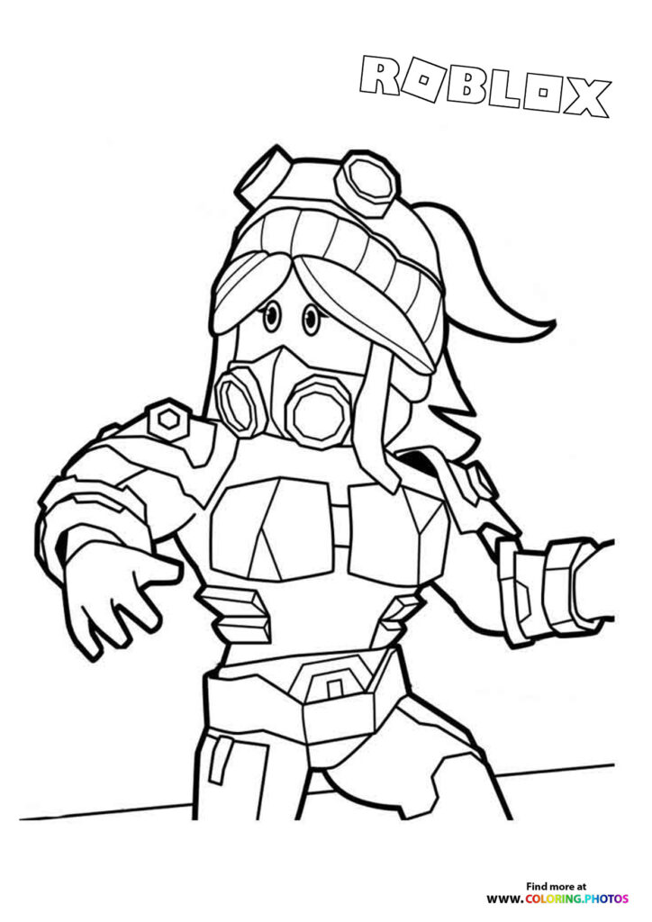 Girl character coloring page