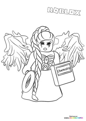 Angel Girl with Chemistry Book