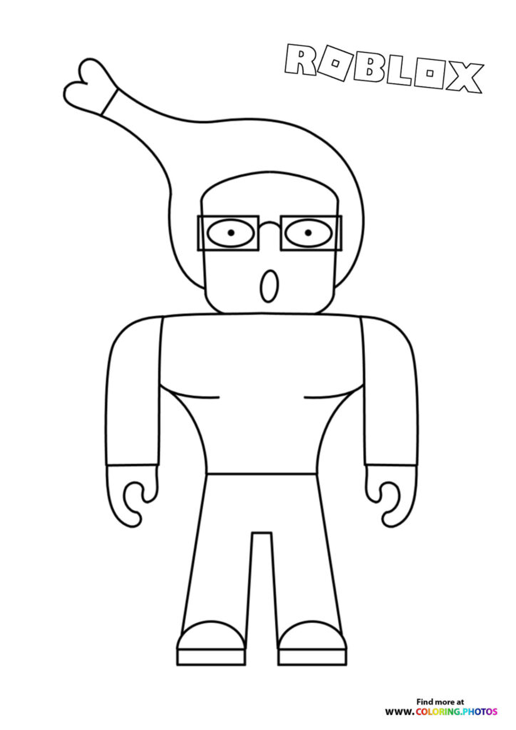 Character with long hair coloring page