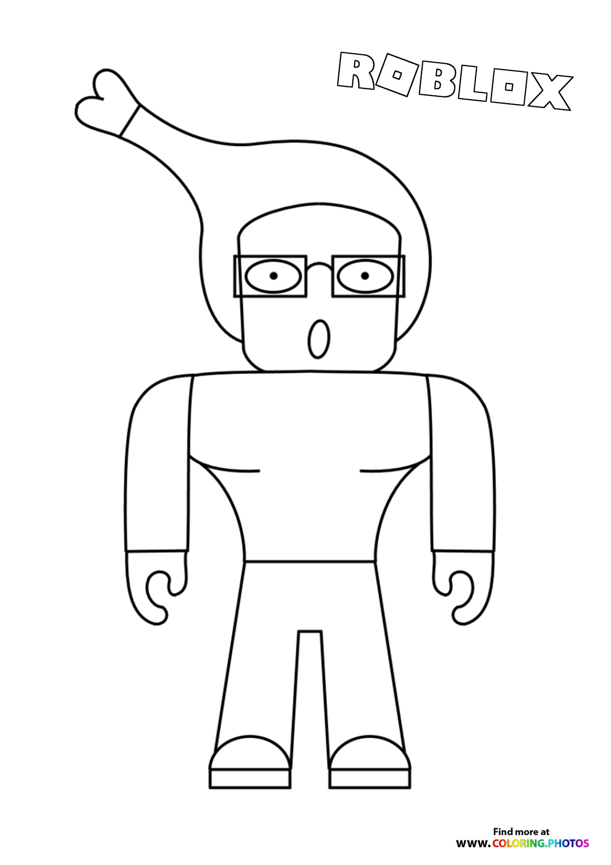 Character with long hair coloring page