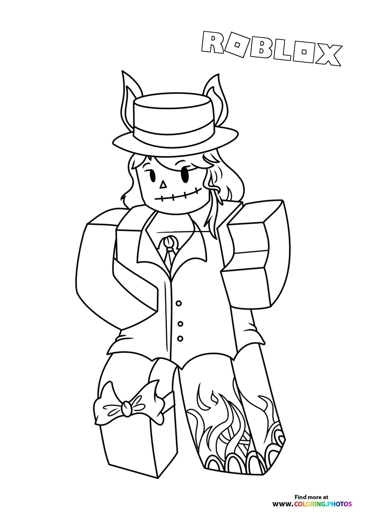 Halloween girl coloring page