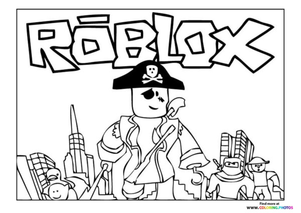 Pirate character coloring page