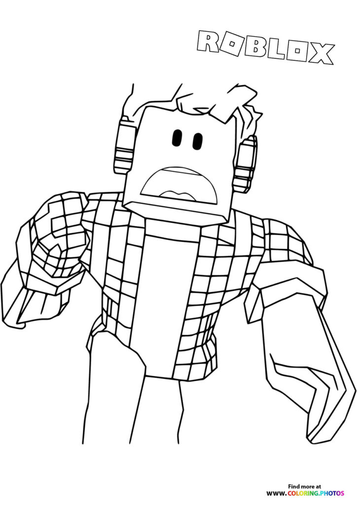 Character running coloring page