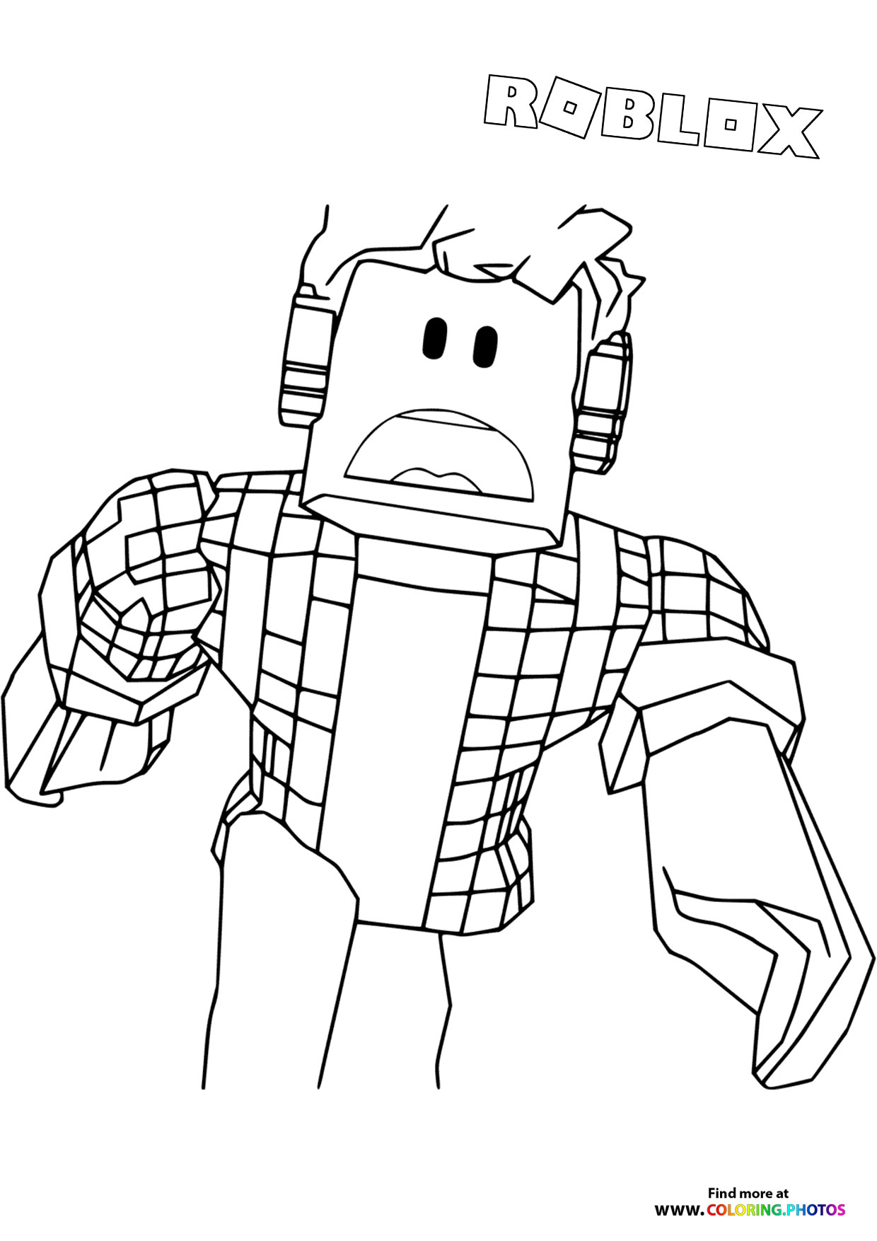 Character running coloring page