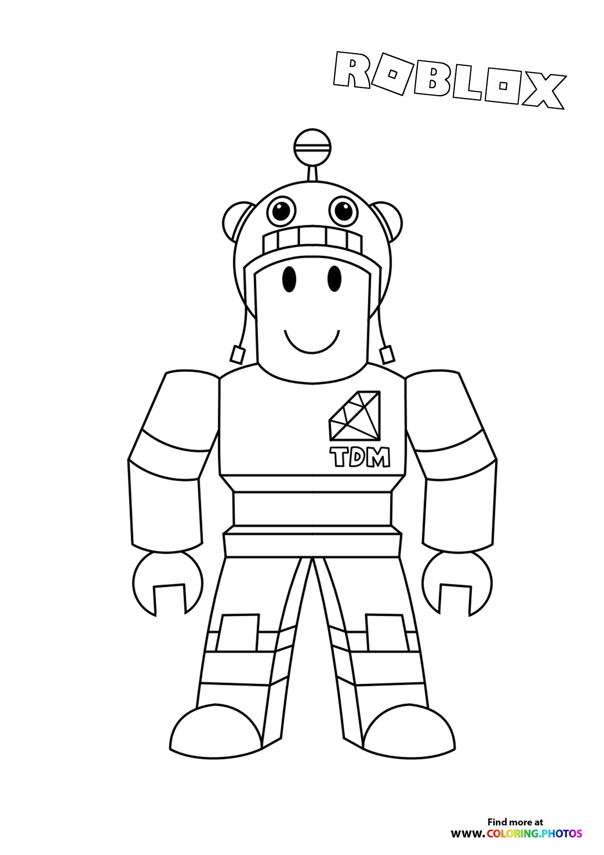 TDM character coloring page