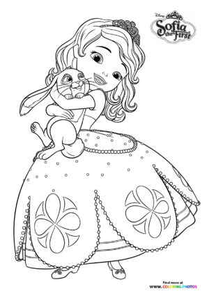 Sofia the first huging Clover