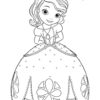 Sofia the first posing for picture coloring page