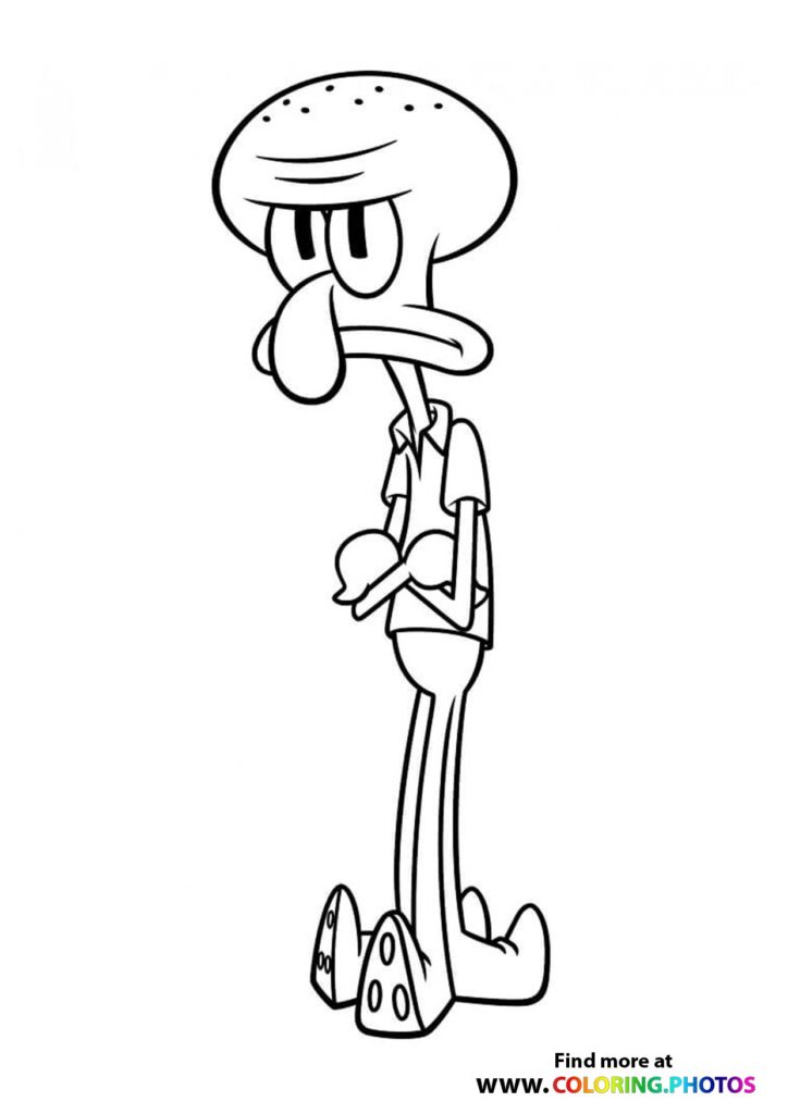 SpongeBob Squidward coloring page