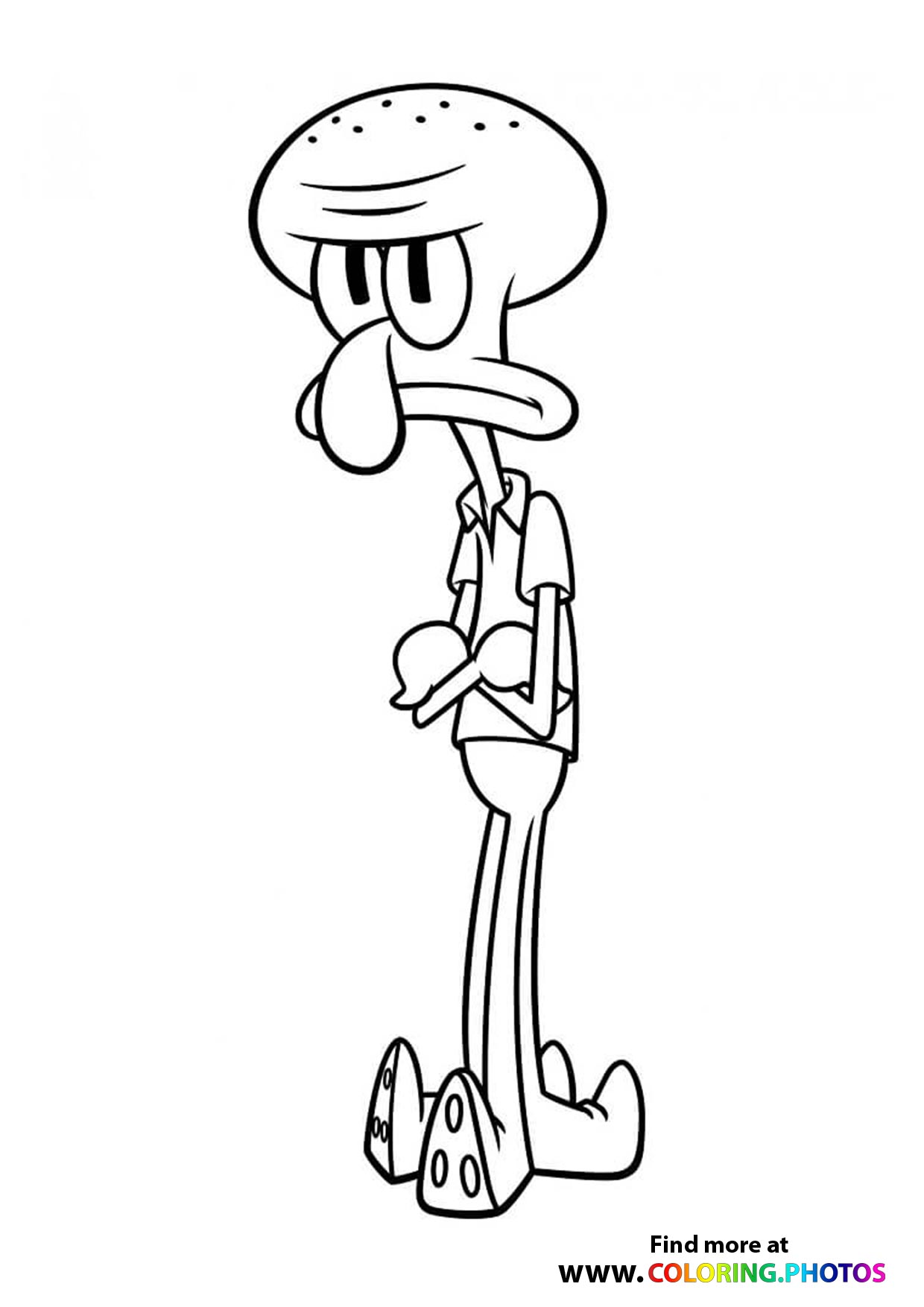 SpongeBob Squidward coloring page