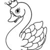 Swan with a crown