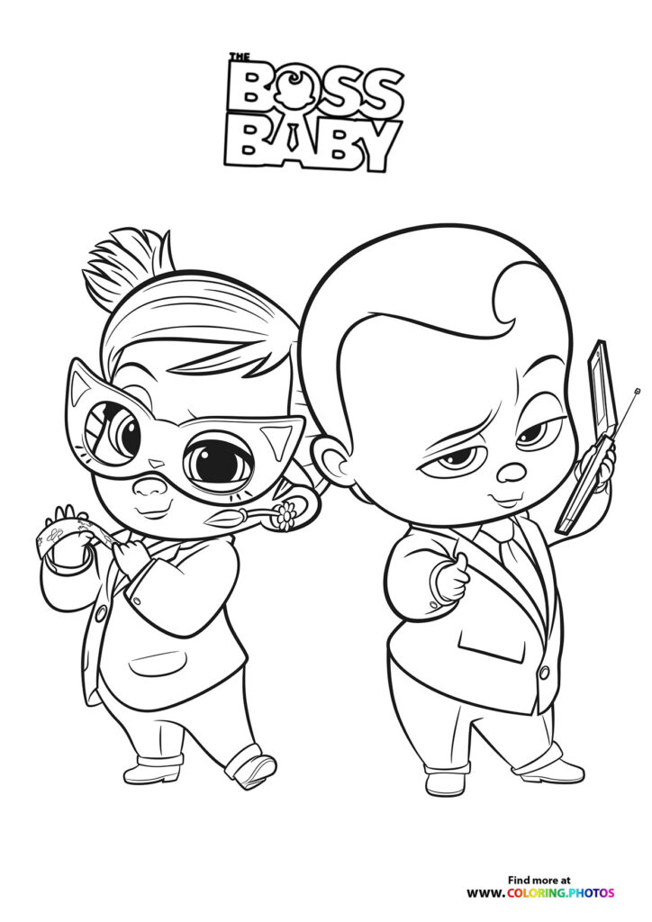 Ted and Tina - Family Business coloring page