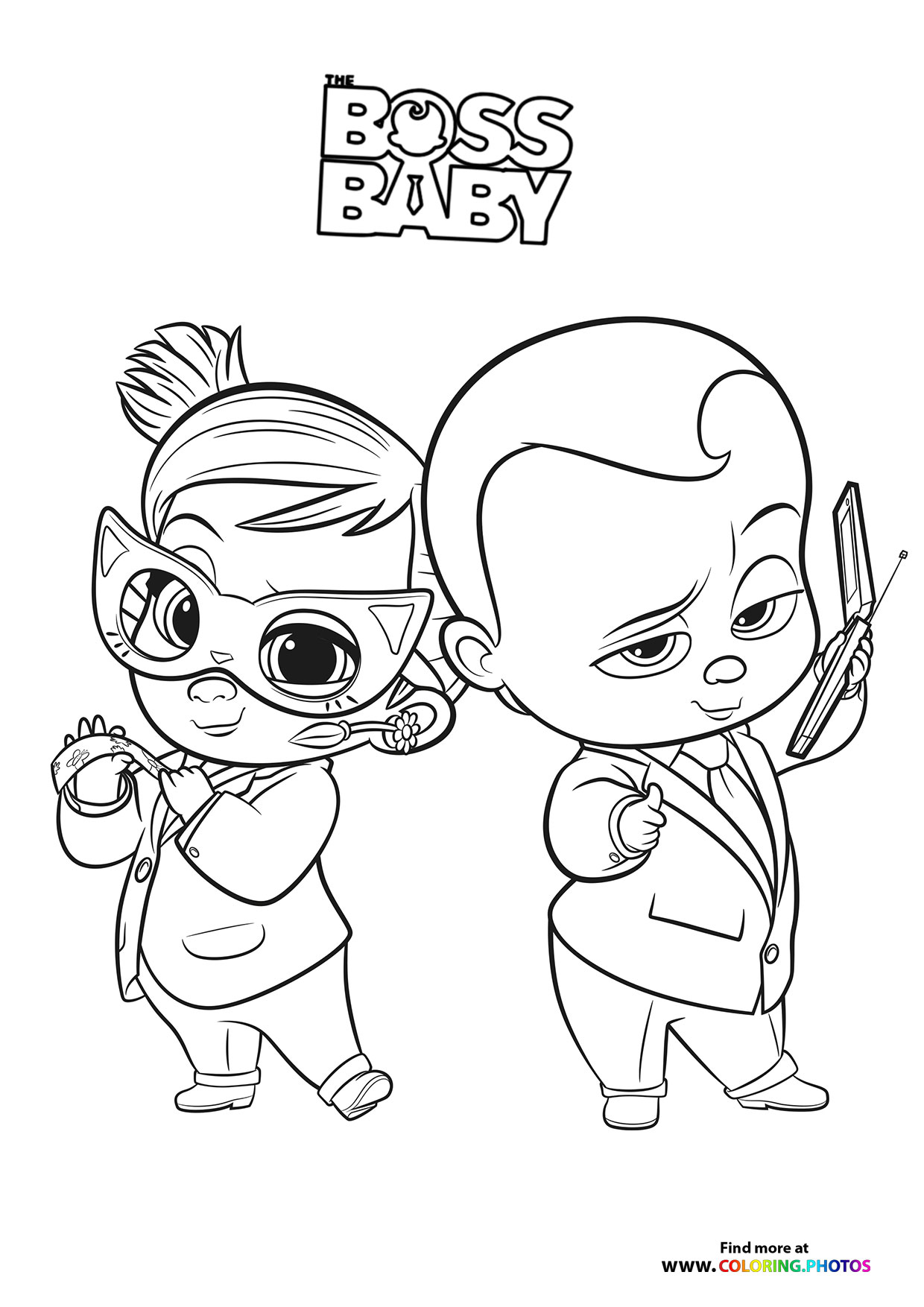 Ted and Tina - Family Business coloring page