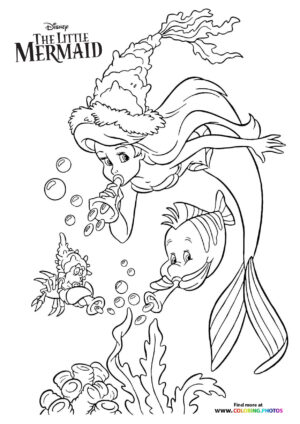 Ariel and Flounder Underwater
