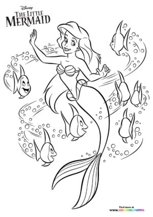 Ariel with Fish Friends