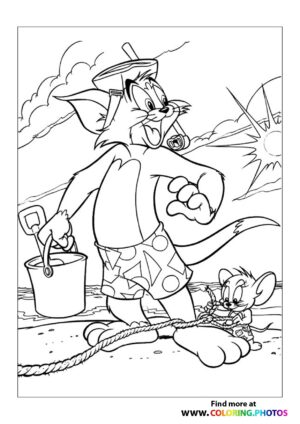 Tom and Jerry on the beach