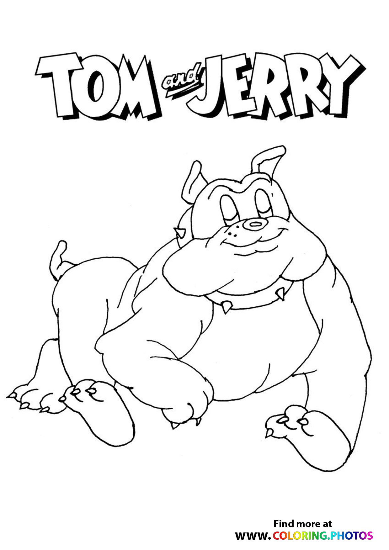 Tom and Jerry Spike coloring page