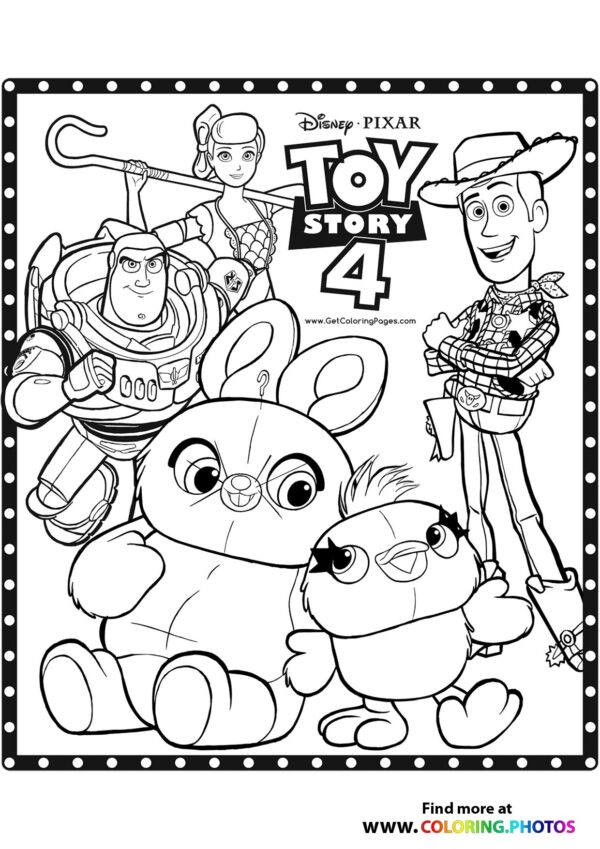 Toy Story all characters coloring page