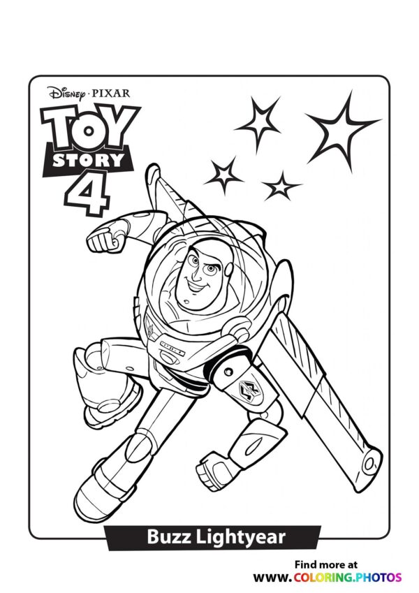 Toy Story Buzz Lightyear Coloring Page