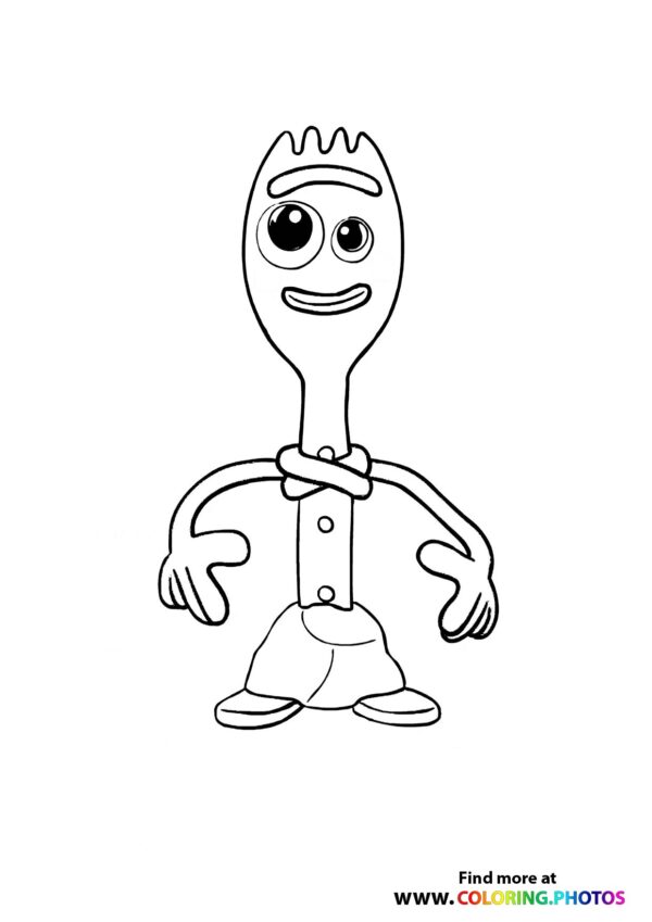 Toy Story Forkey Coloring Page