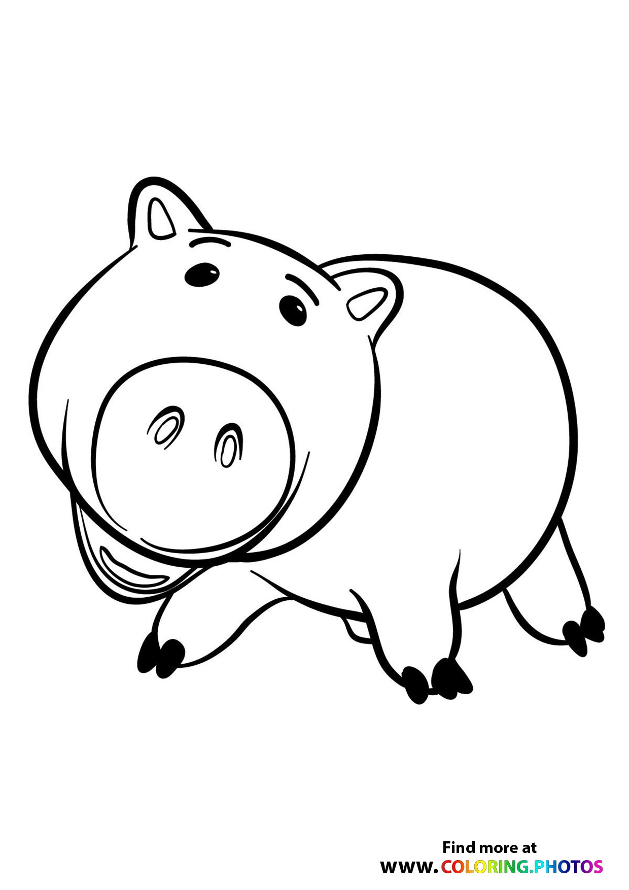 Toy Story Hamm Coloring Page