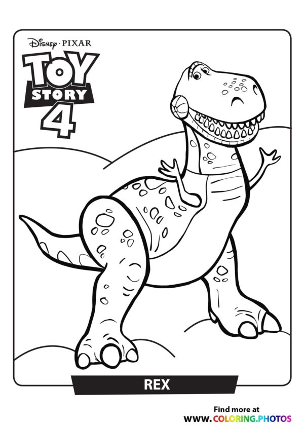 Toy Story Rex Coloring Page