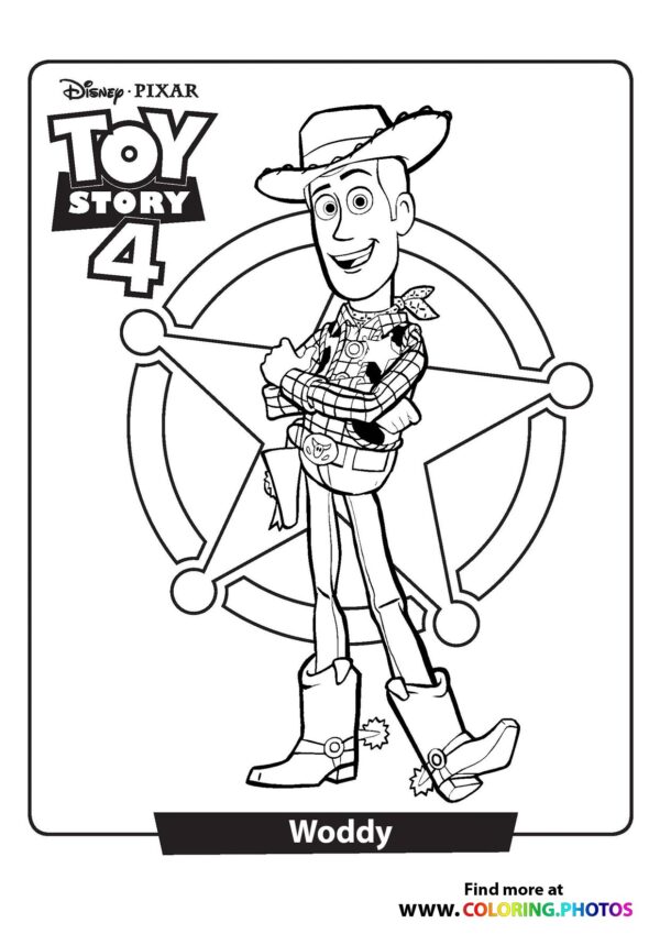 Toy Story Woody Coloring Page
