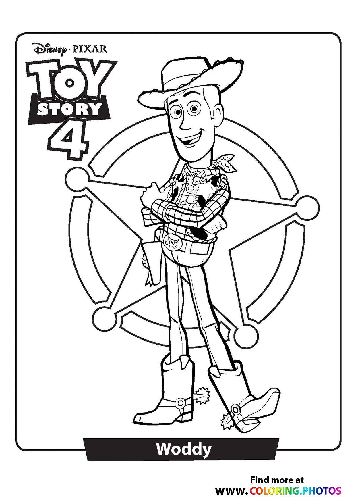 Toy Story Woody Coloring Page