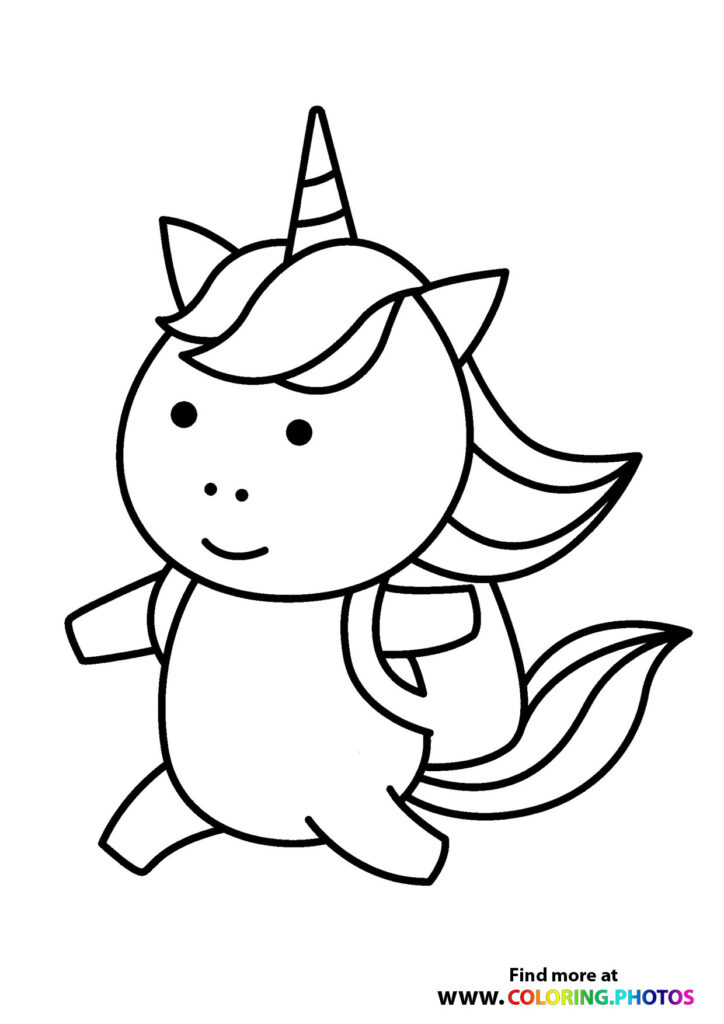 Unicorn with a backpack