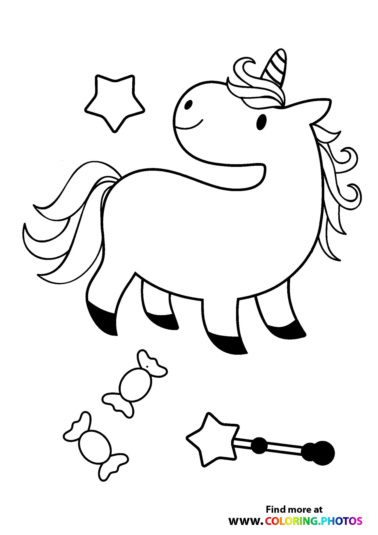 Unicorn with candys