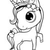 Cute unicorn with a star tiara