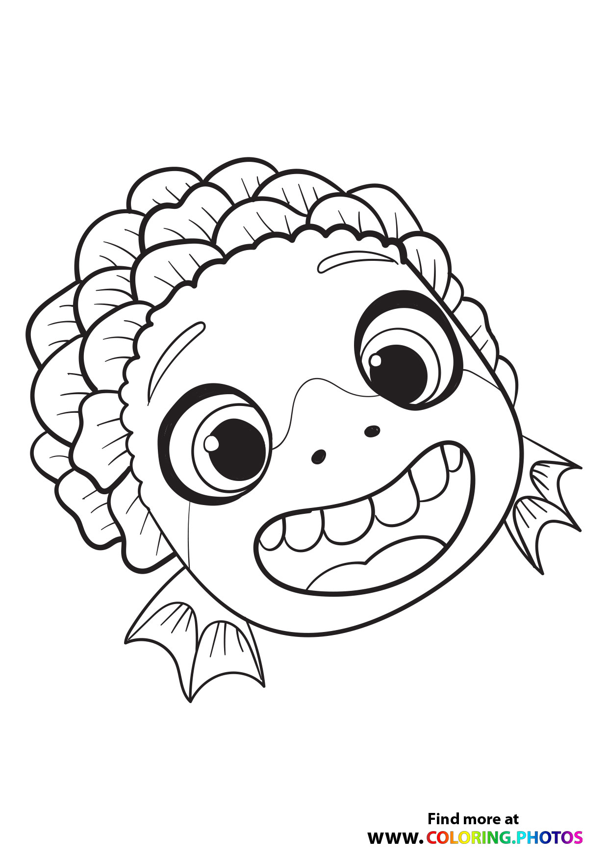 Cute Luca portrait coloring page